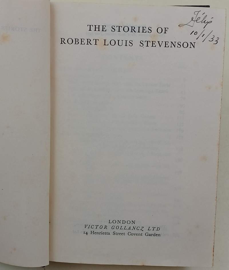 THE SORIES OF ROBERT LOIS STEVENSON(1932)