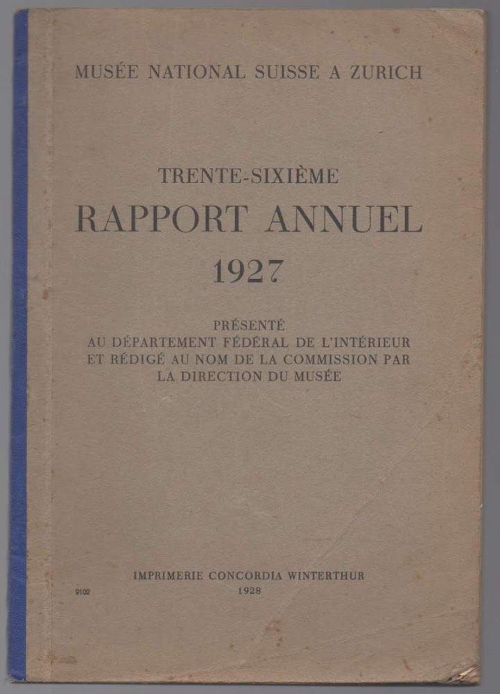 TRENTE-SIXIEME RAPPORT ANNUEL 1927 présenté au département federal de l'intérieur …