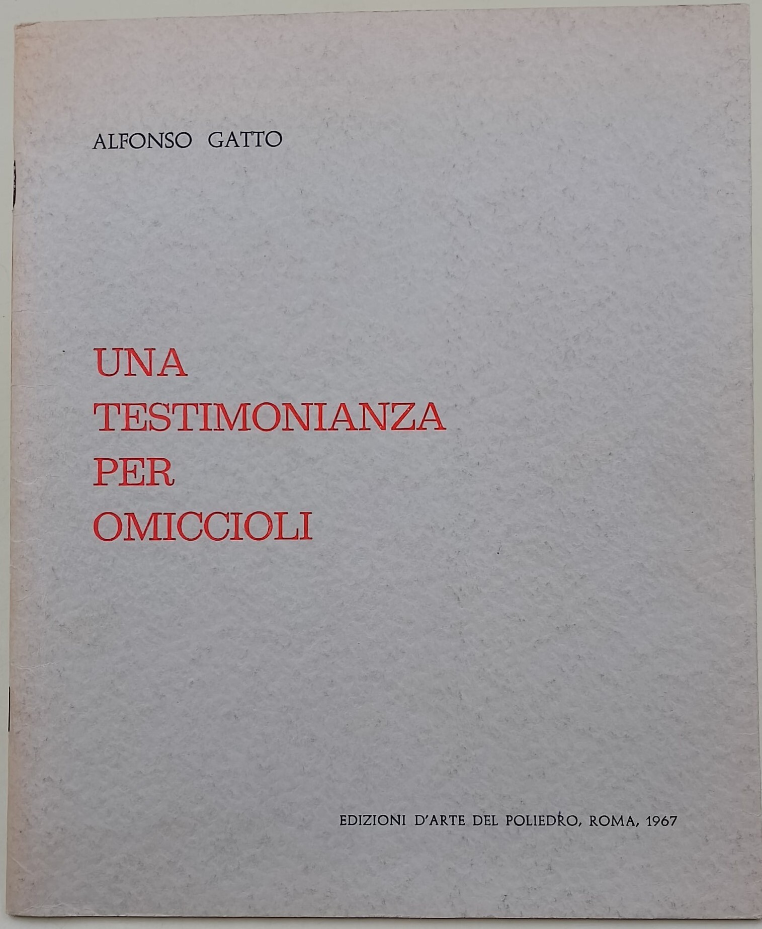 Una testimonianza per Omiccioli