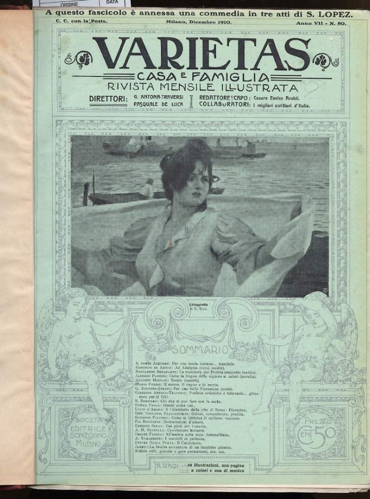 VARIETAS Casa e famiglia-Rivista mensile illustrata-Annata completa 1910/1911