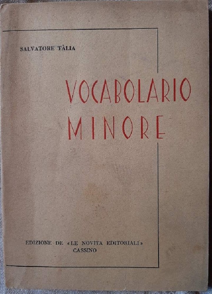VOCABOLARIO MINORE(1954)