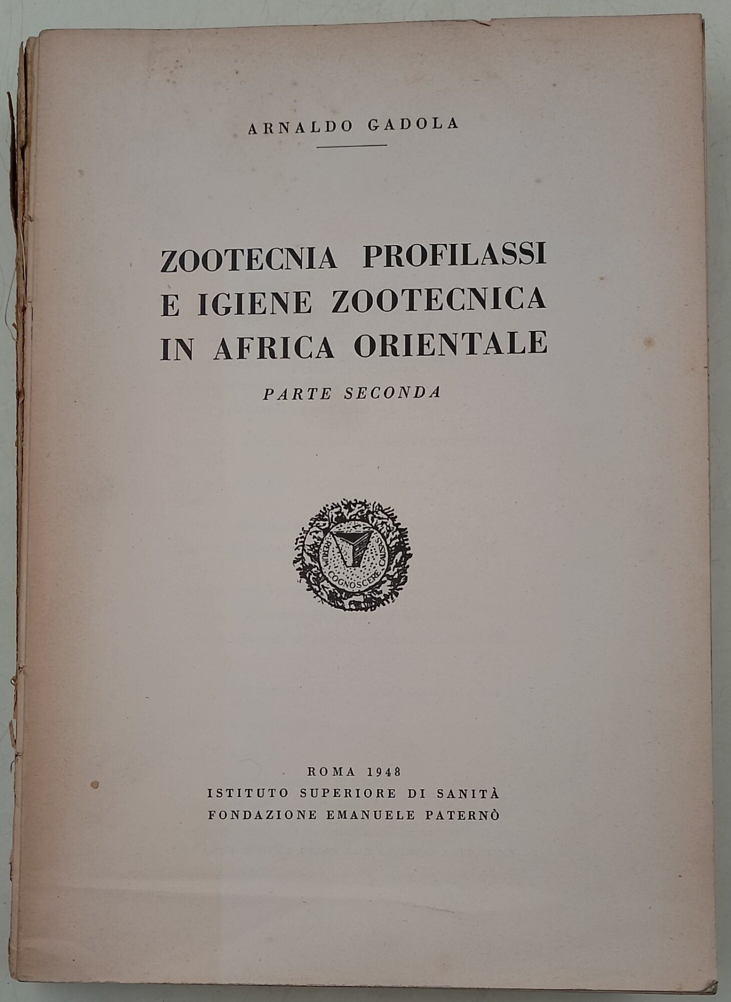 Zootecnia profilassi e igiene zootecnica in Africa Orientale-parte seconda