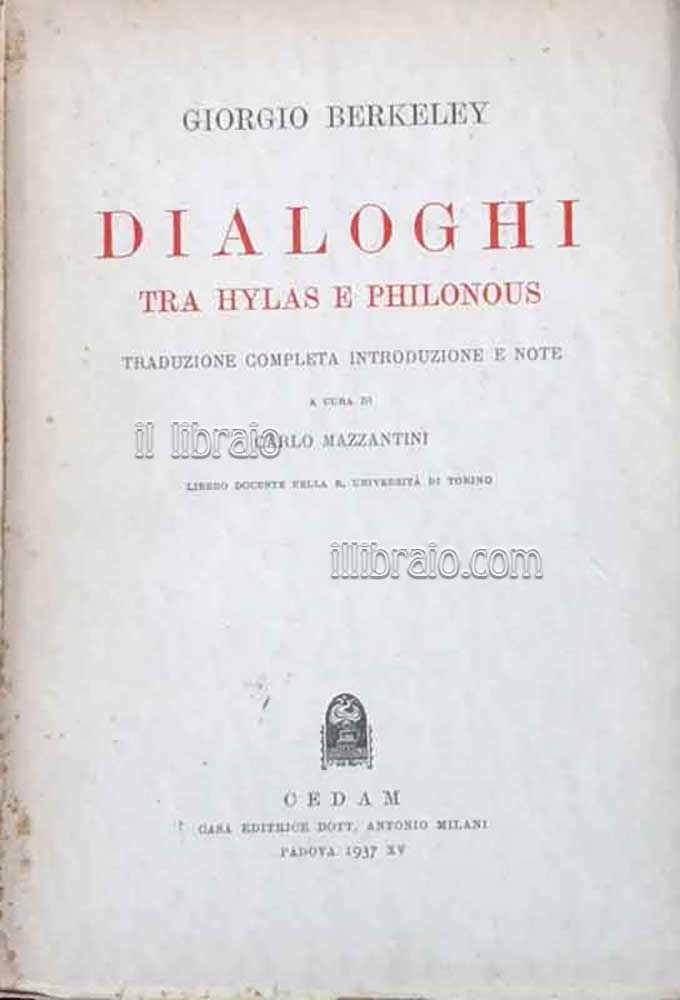 Dialoghi tra Hylas e Philonous
