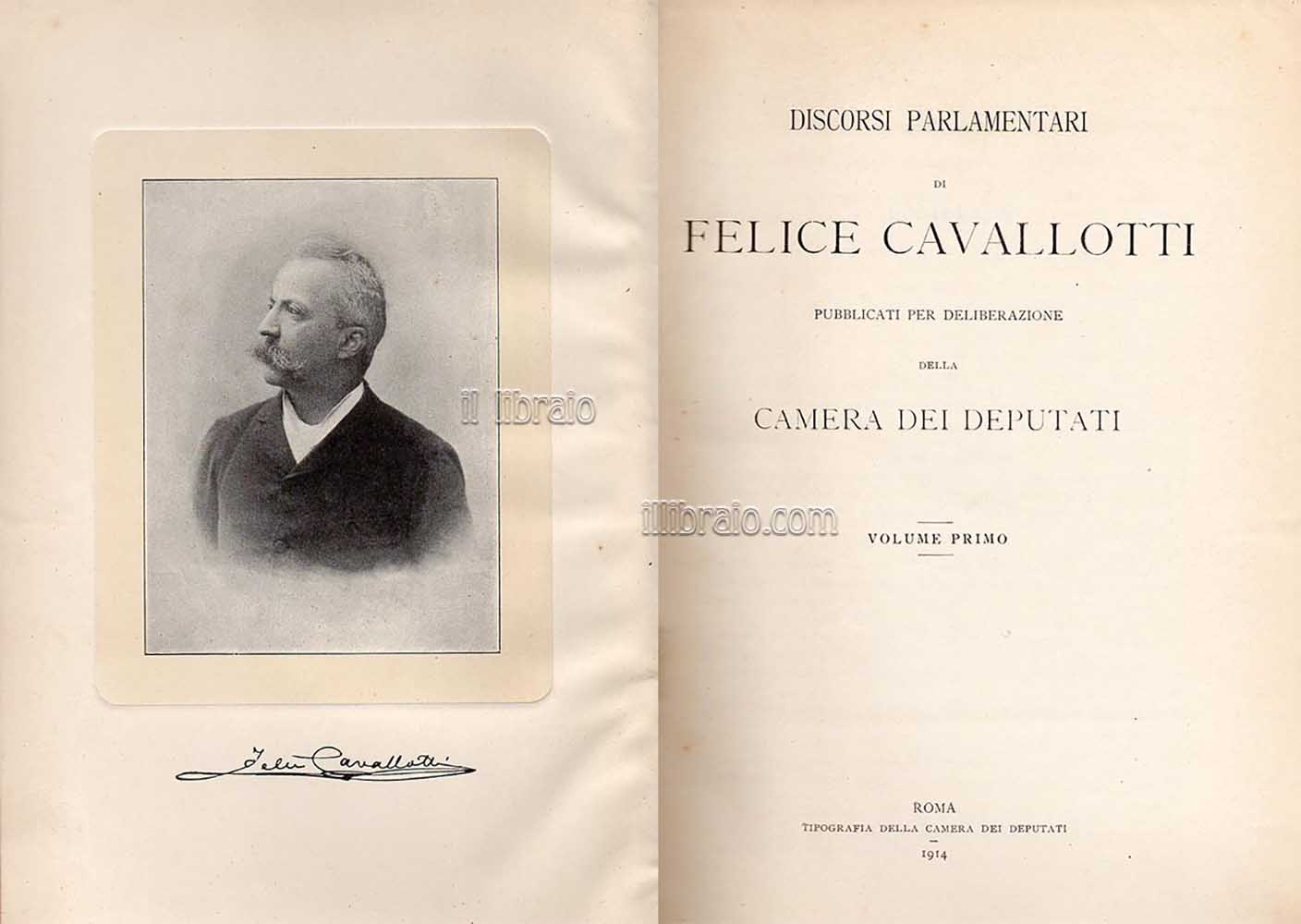 Discorsi parlamentari (volume primo)