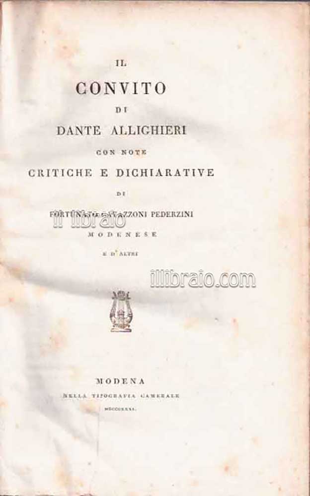 Il convito con note critiche e dichiarative di Fortunato Cavazzoni …