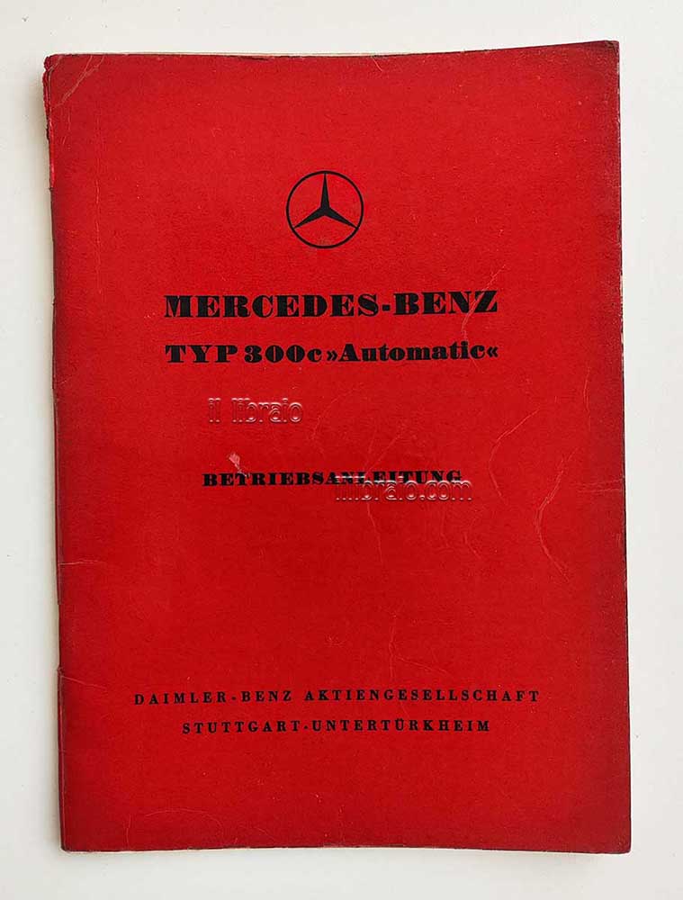 Mercedes-Benz TYP 300 c Automatic. Betriebsanleitung