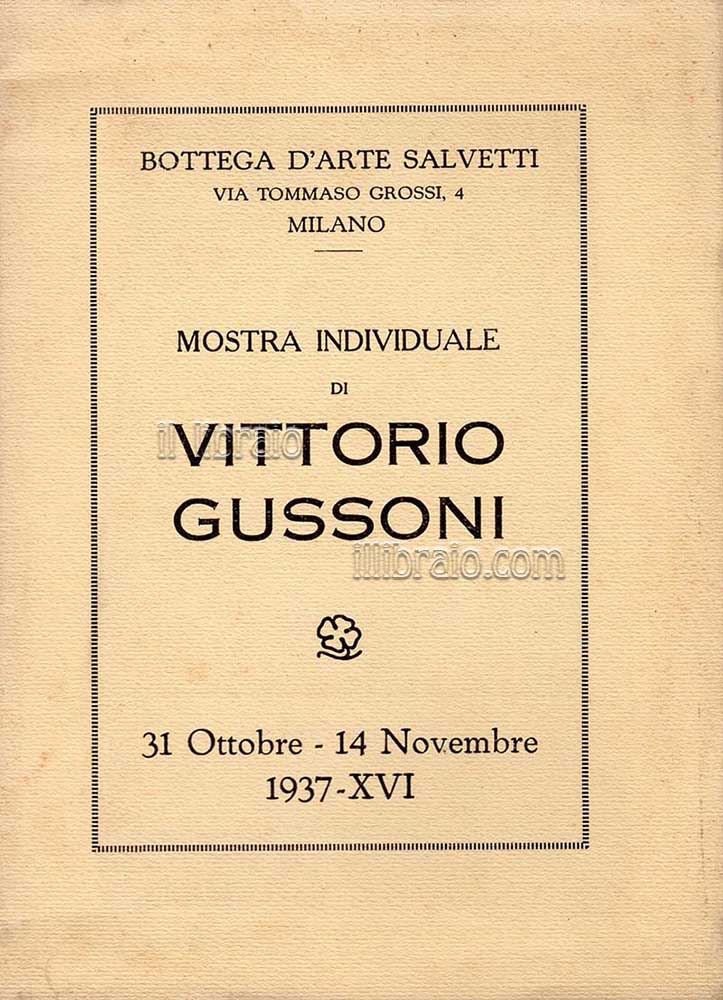 Mostra individuale di Vittorio Gussoni