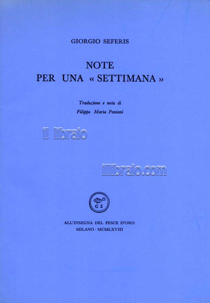 Note per una "settimana"