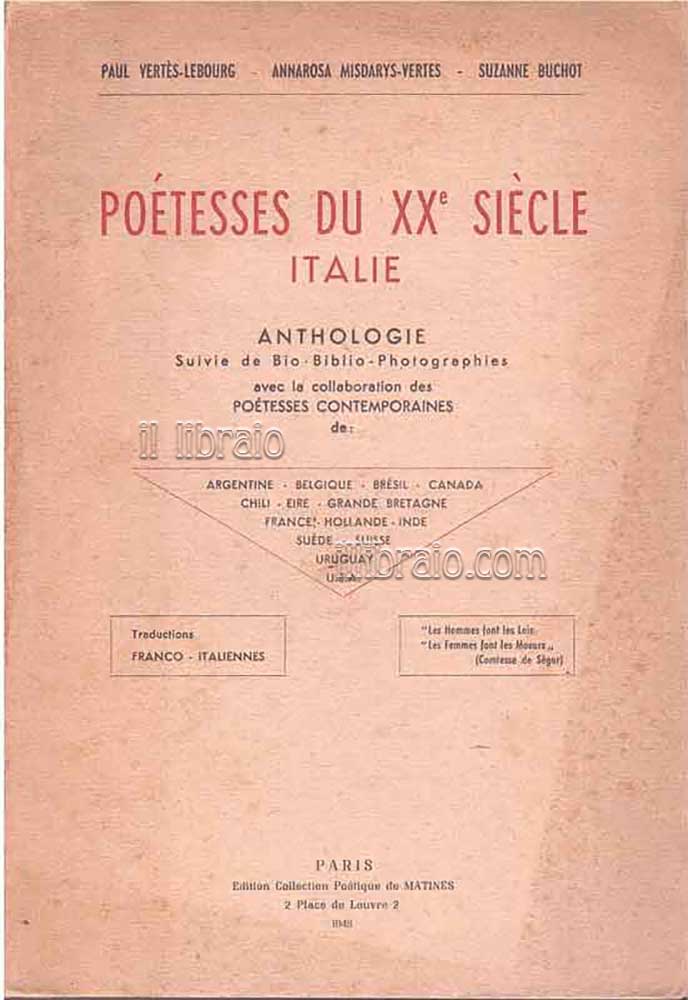 Poetesses du XXe siecle: Italie