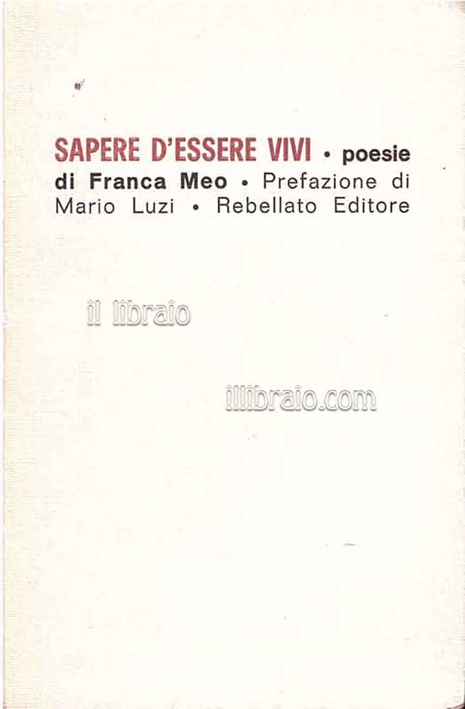 Sapere d'essere vivi