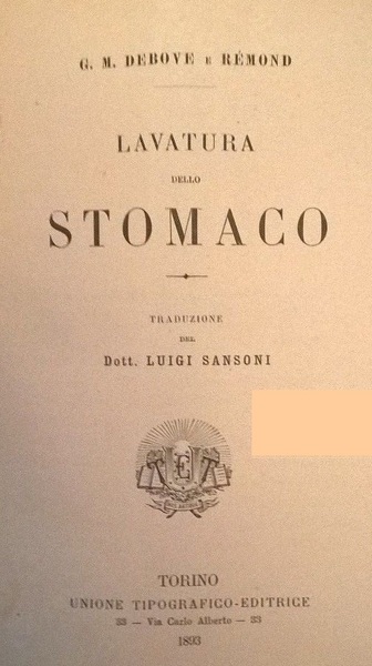 LAVATURA DELLO STOMACO