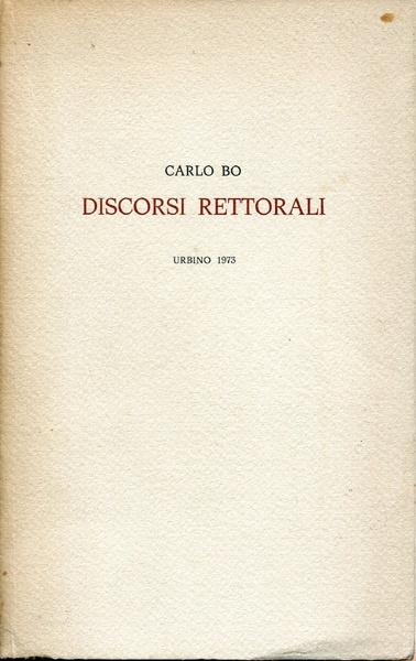 DISCORSI RETTORALI