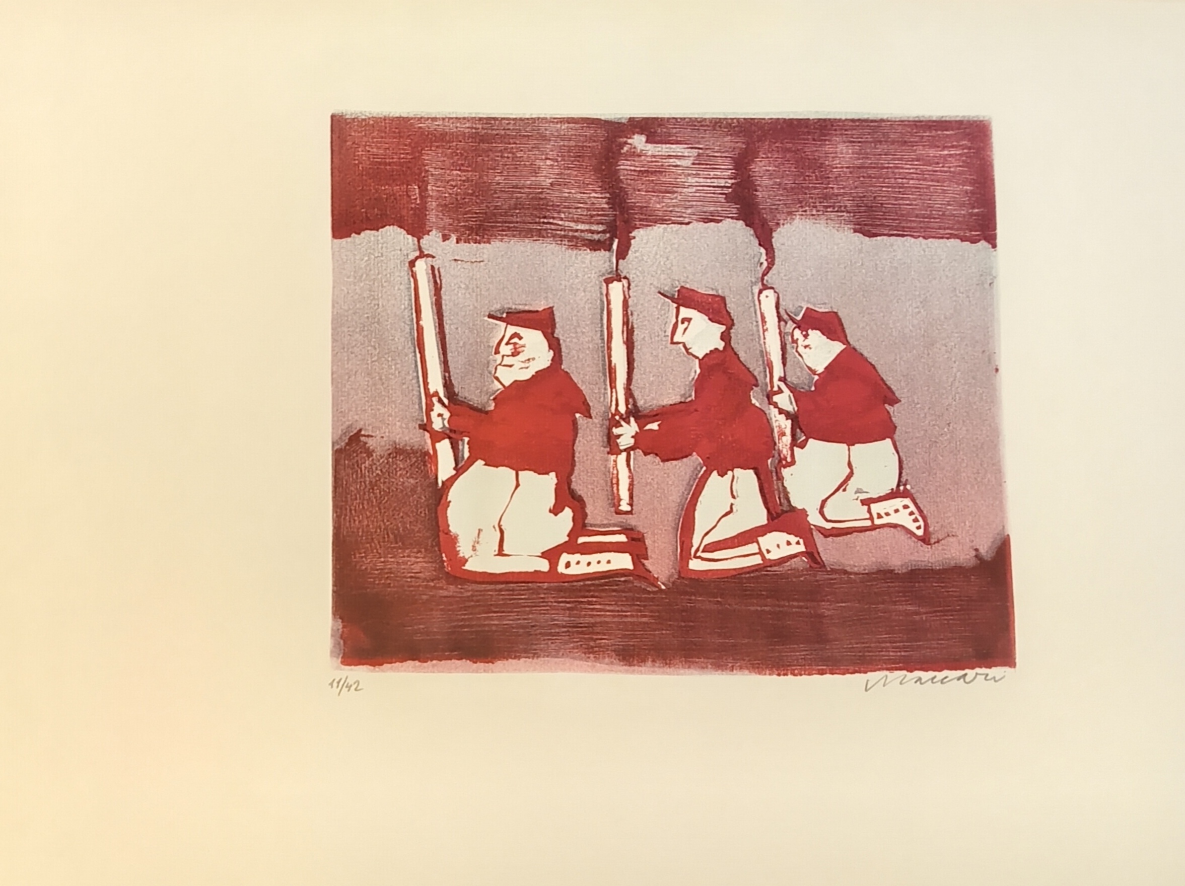 CHI VUOL BACIARE TERESA? Incisione originale a colori firmata. Numero …