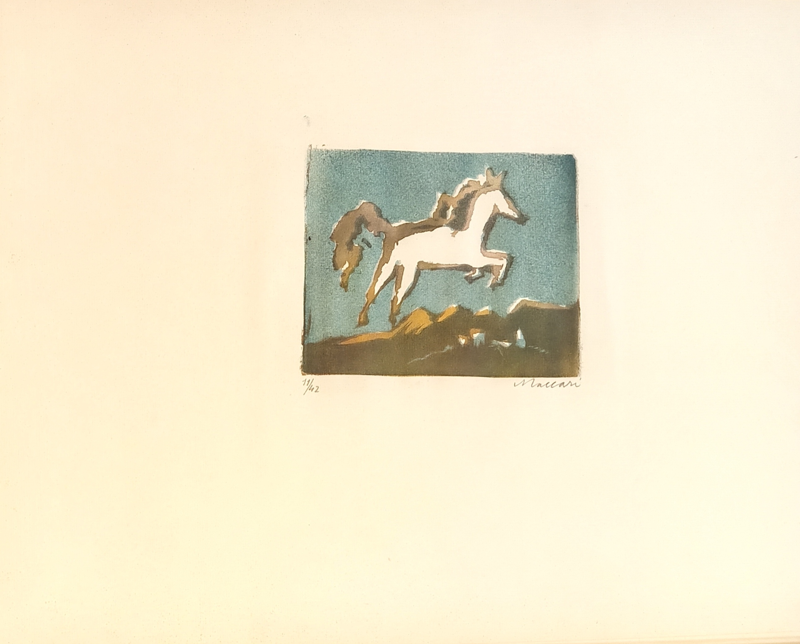 CHI VUOL BACIARE TERESA? Incisione originale a colori firmata. Numero …