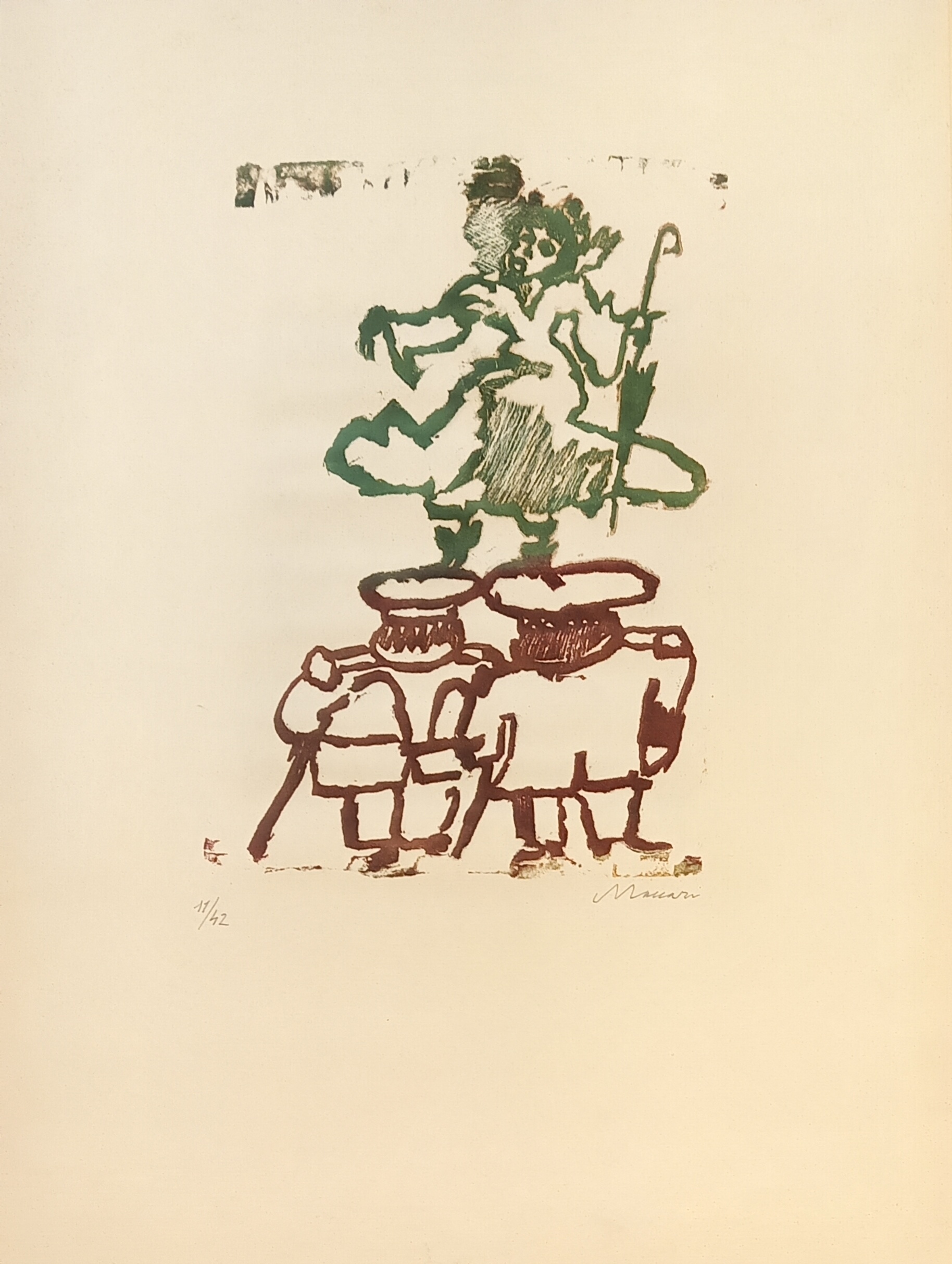 CHI VUOL BACIARE TERESA? Incisione originale a colori firmata. Numero …