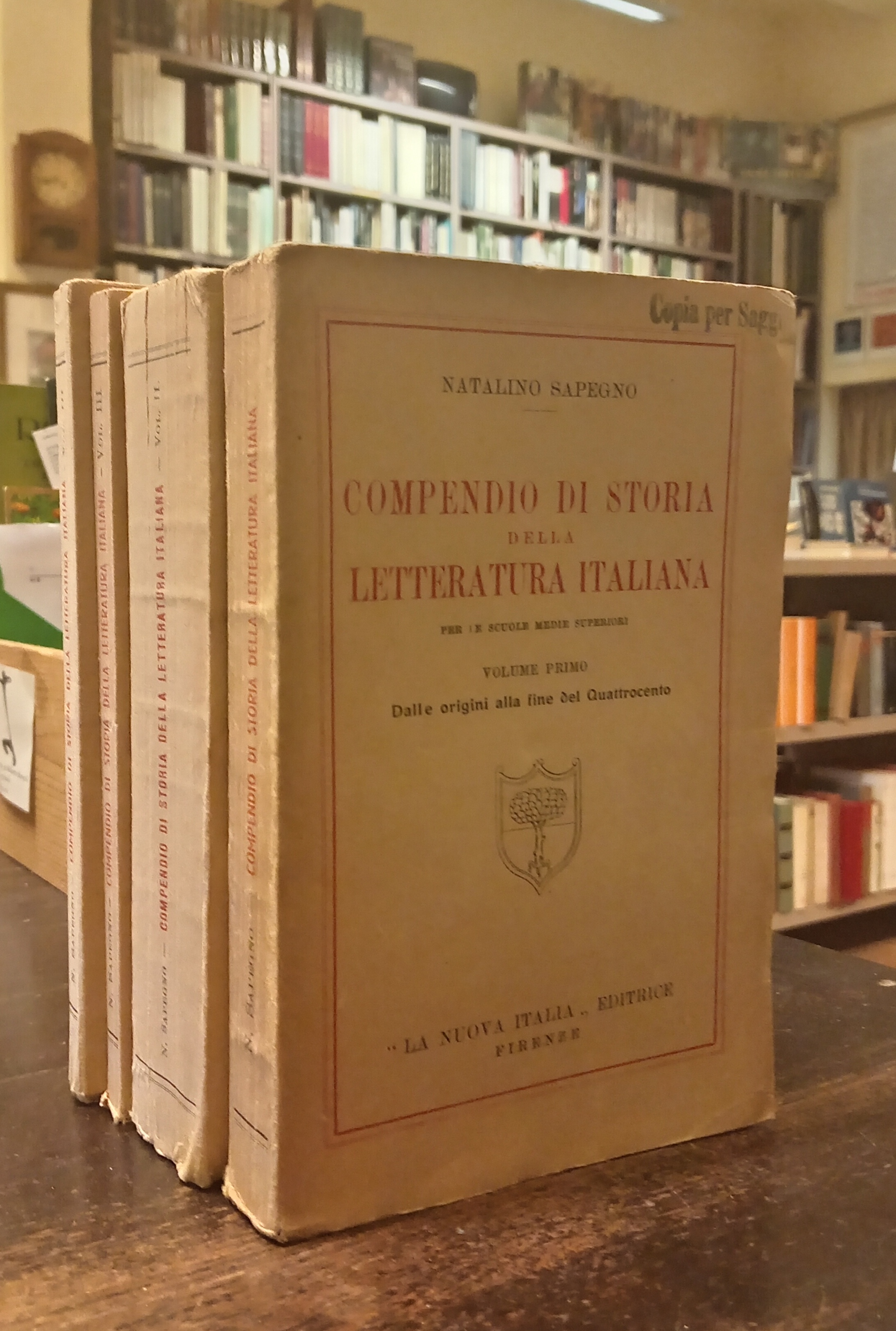 COMPENDIO DI STORIA DELLA LETTERATURA ITALIANA. Opera completa in 3 …