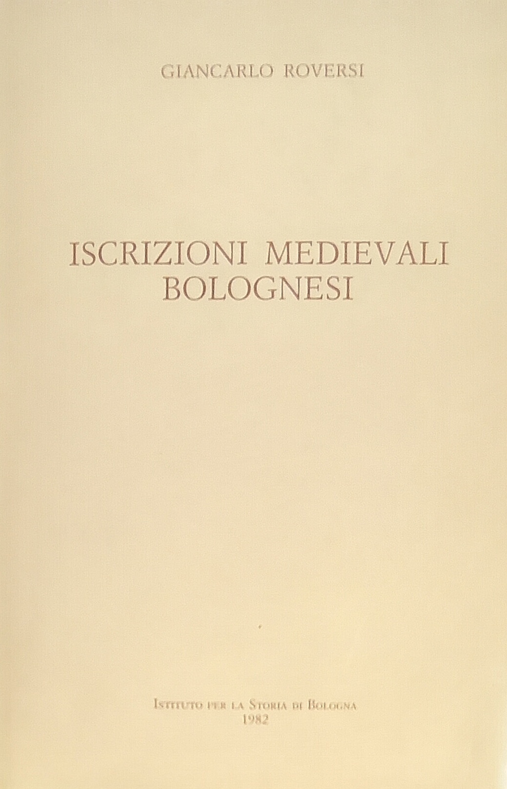 ISCRIZIONI MEDIEVALI BOLOGNESI