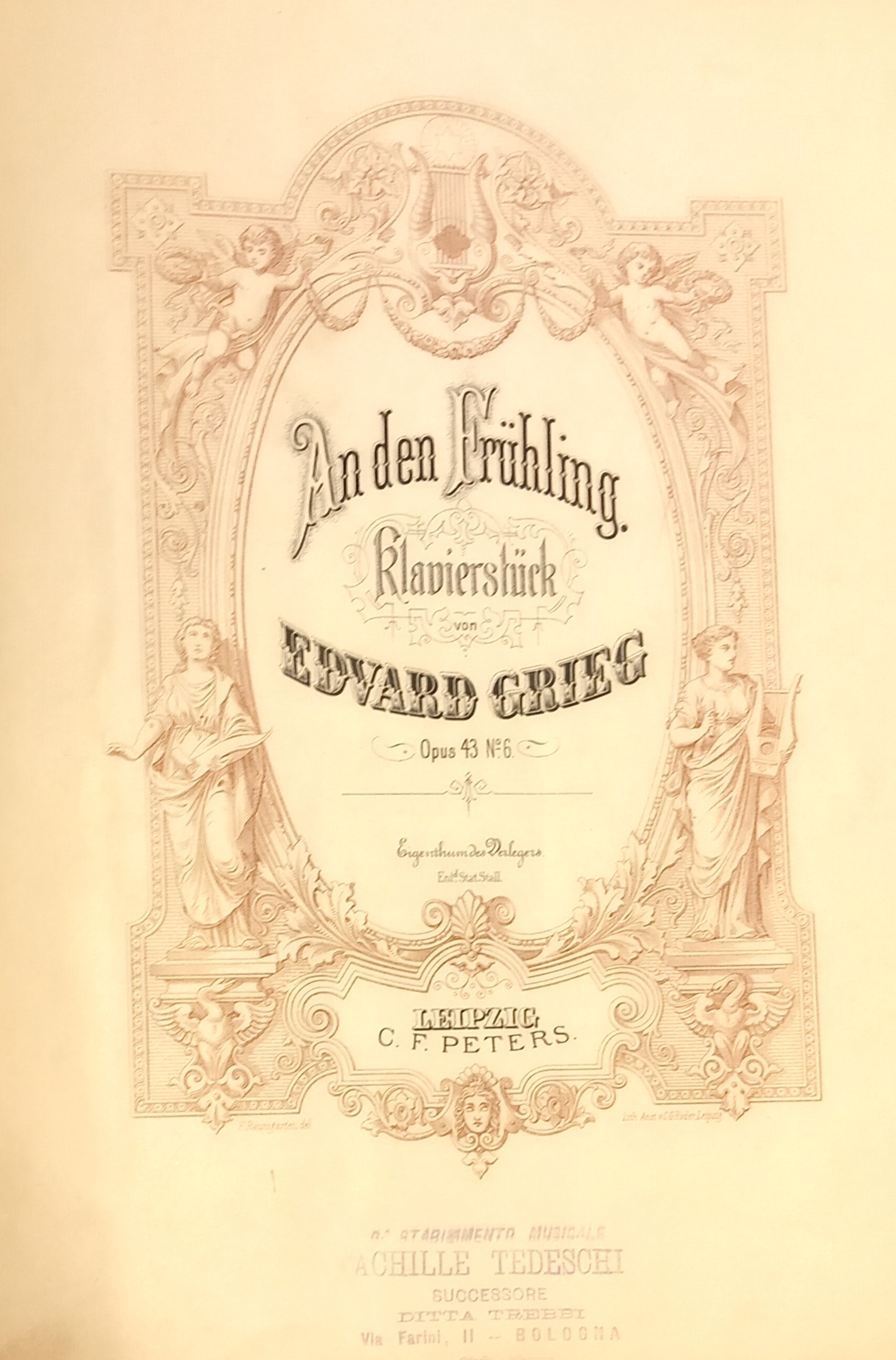 KLAVIERSTUCK. An den Fruhling, Norwegischer Brautzug, Erotik, Aus Holberg's Zeit, …