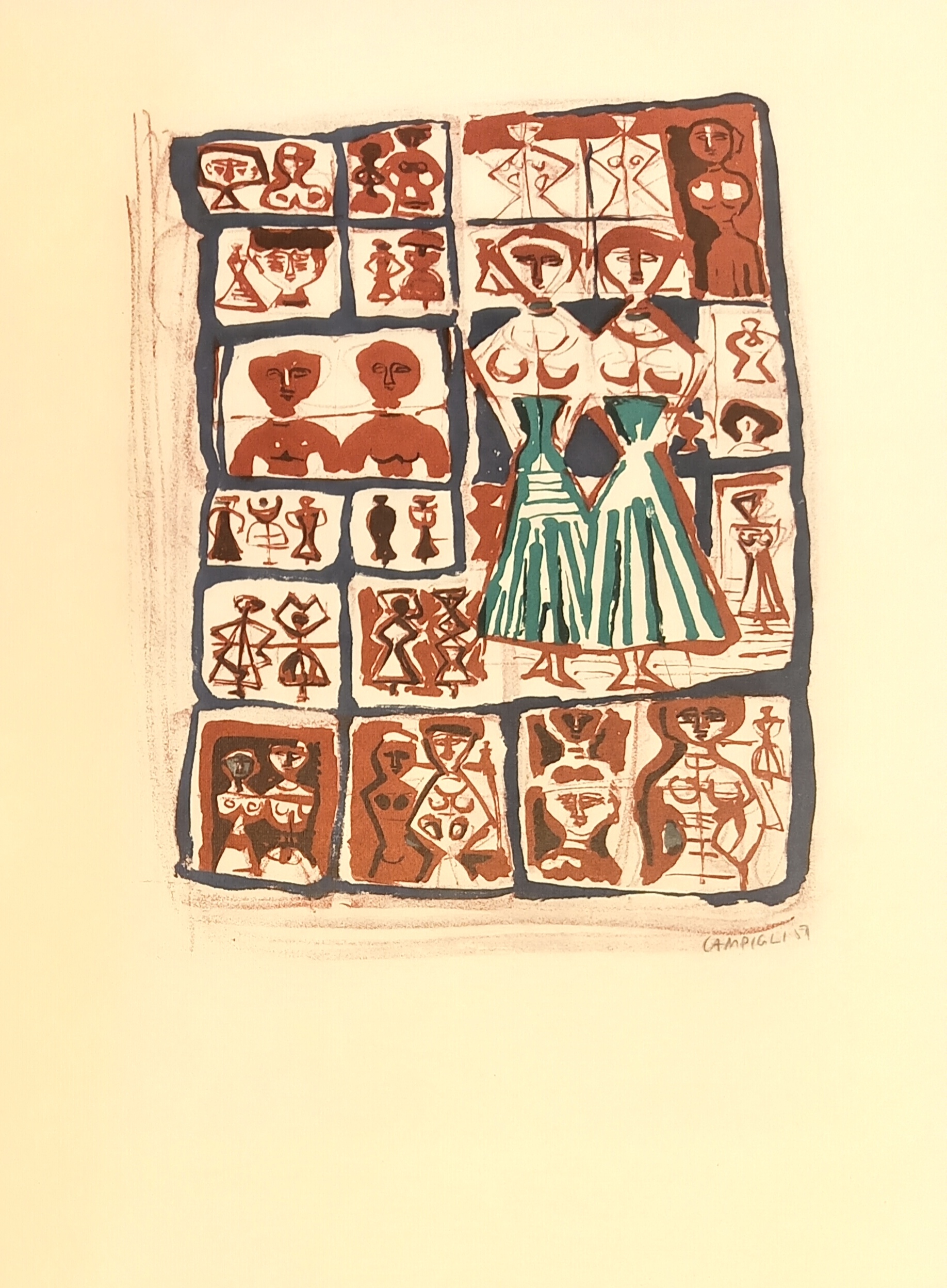 LE LITOGRAFIE DI CAMPIGLI. COMPOSIZIONE. Litografia a colori