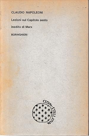 LEZIONI SUL CAPITOLO SESTO INEDITO DI MARX