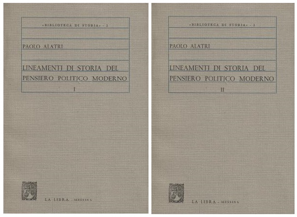 LINEAMENTI DI STORIA DEL PENSIERO POLITICO MODERNO (2 Volumi)