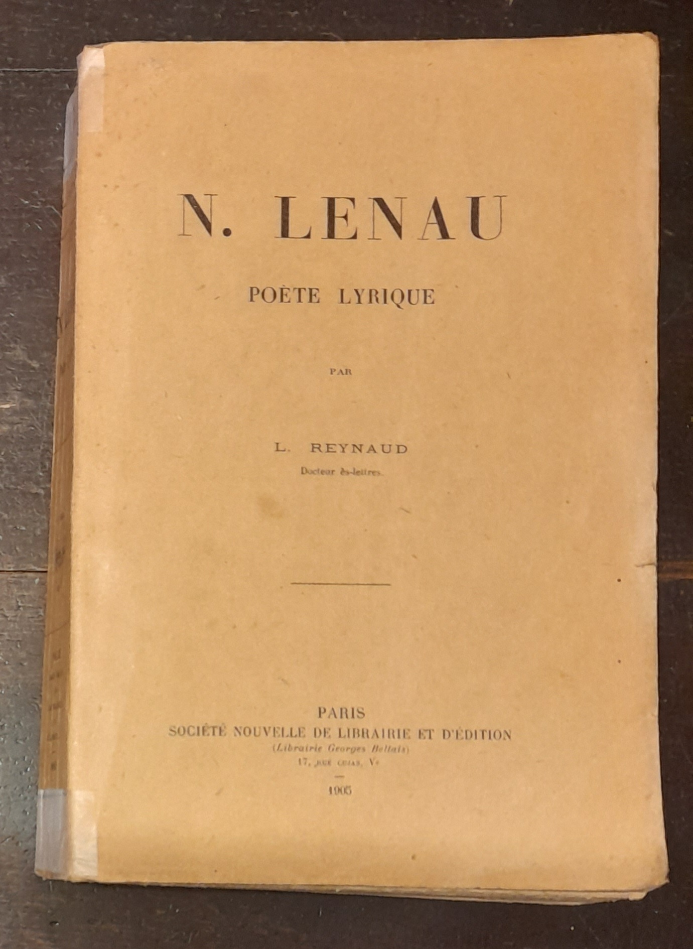 NIKOLAUS LENAU. Poète lyrique