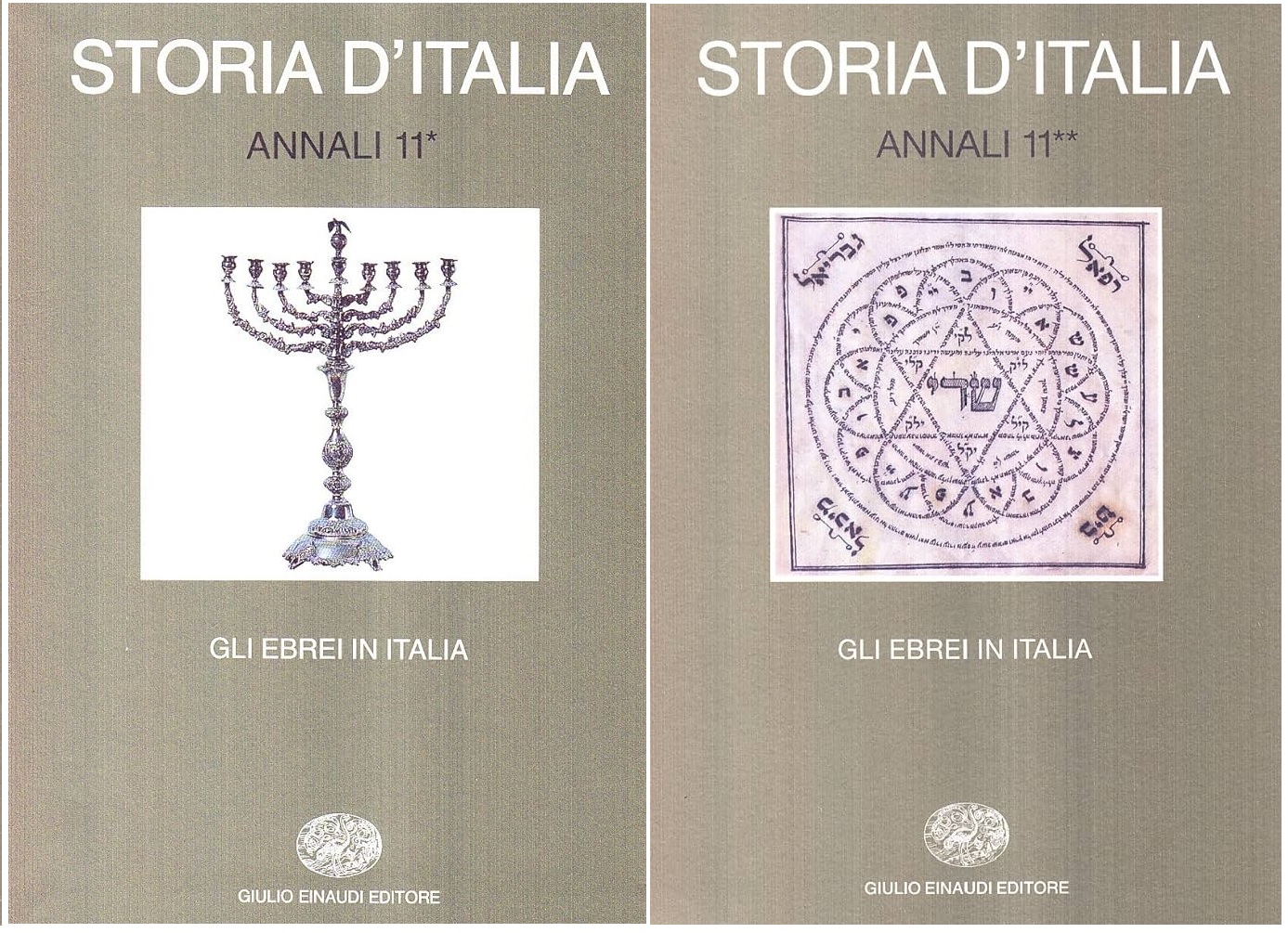 STORIA D'ITALIA. ANNALI 11. GLI EBREI IN ITALIA (2 Volumi). …