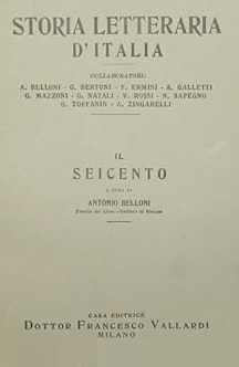 STORIA LETTERARIA D'ITALIA. Il Seicento