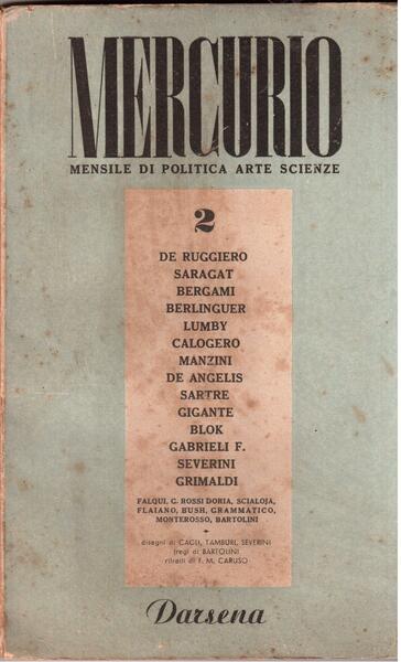Mercurio Mensile di politica, arte, scienze - diretto da Alba …