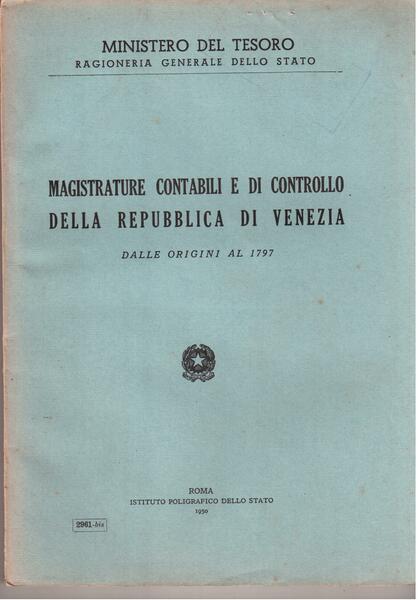 Magistrature contabili e di controllo della Repubblica di Venezia dalle …