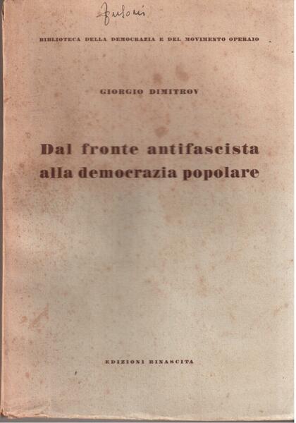 Dal fronte antifascista alla democrazia popolare