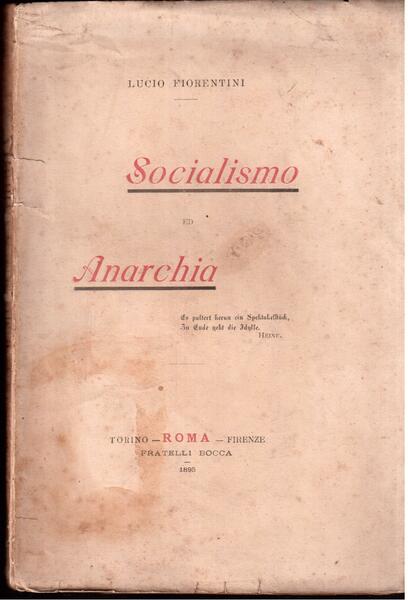 Socialismo ed Anarchia