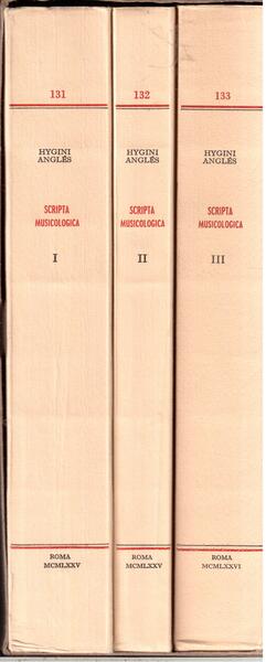Scripta musicologica cura et studio Iosephi Lopez-Calo