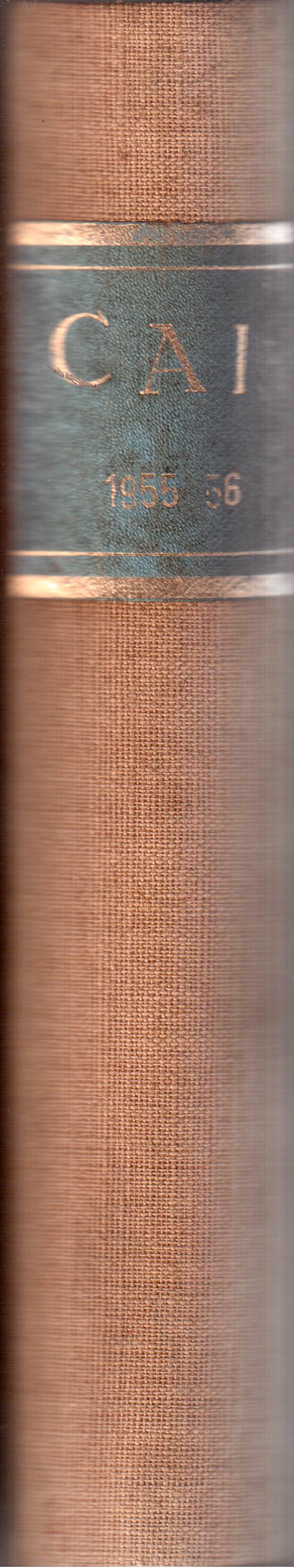 Club Alpino Italiano-Rivista mensile-Annate 1955/56-rilegate