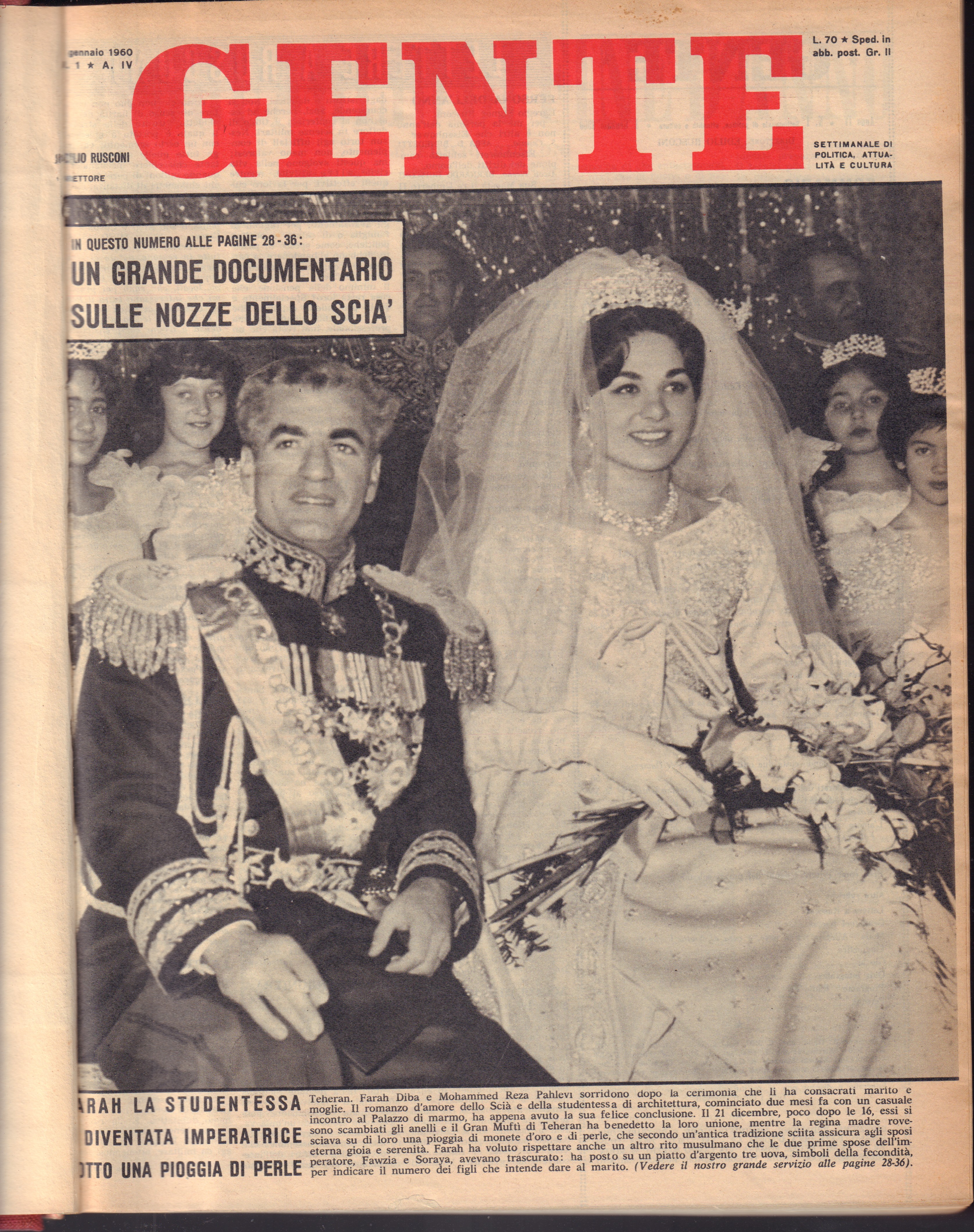 Gente- Settimanale di politica, attualità e cultura- Annata 1960