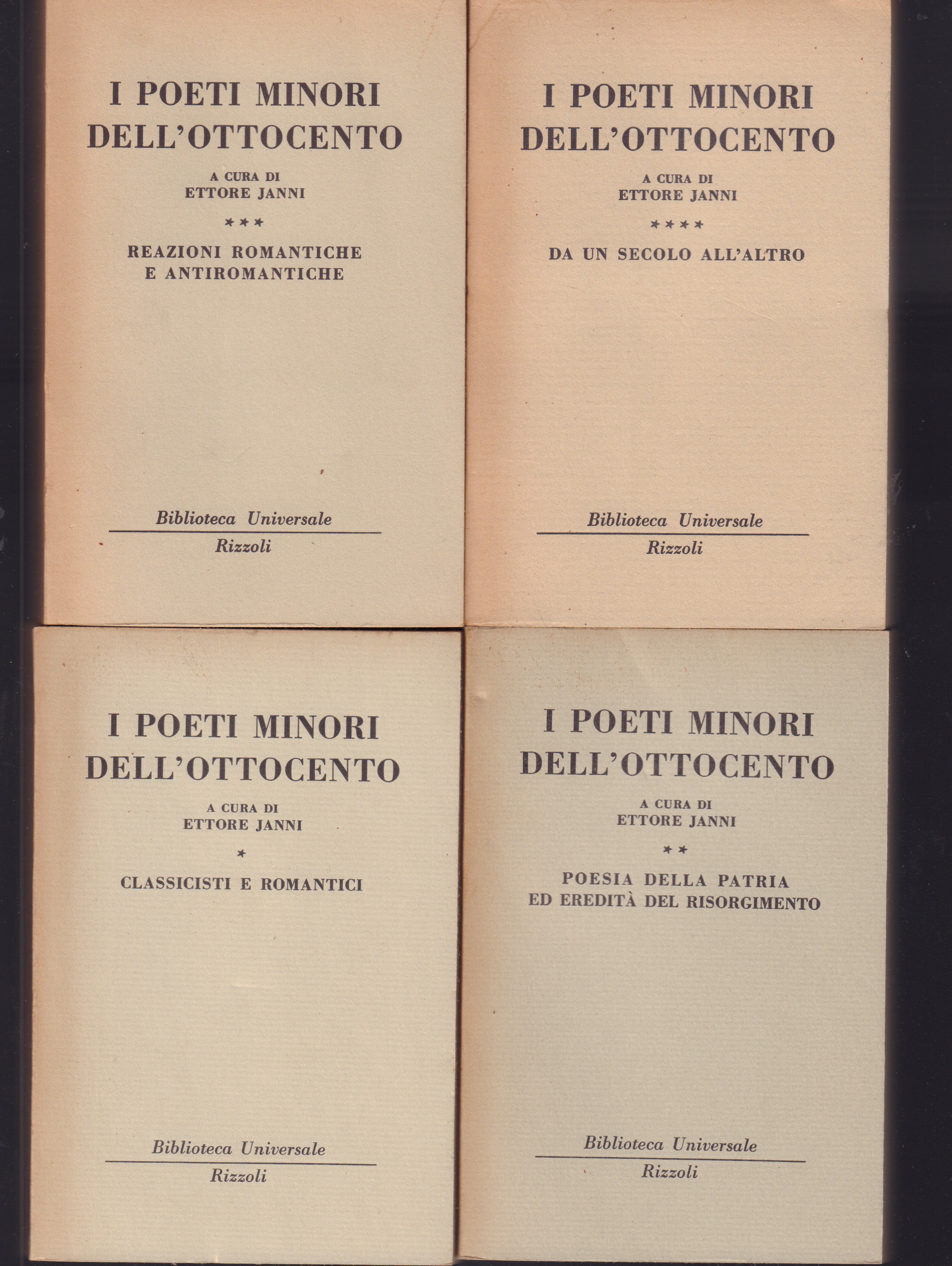 I poeti minori dell' Ottocento