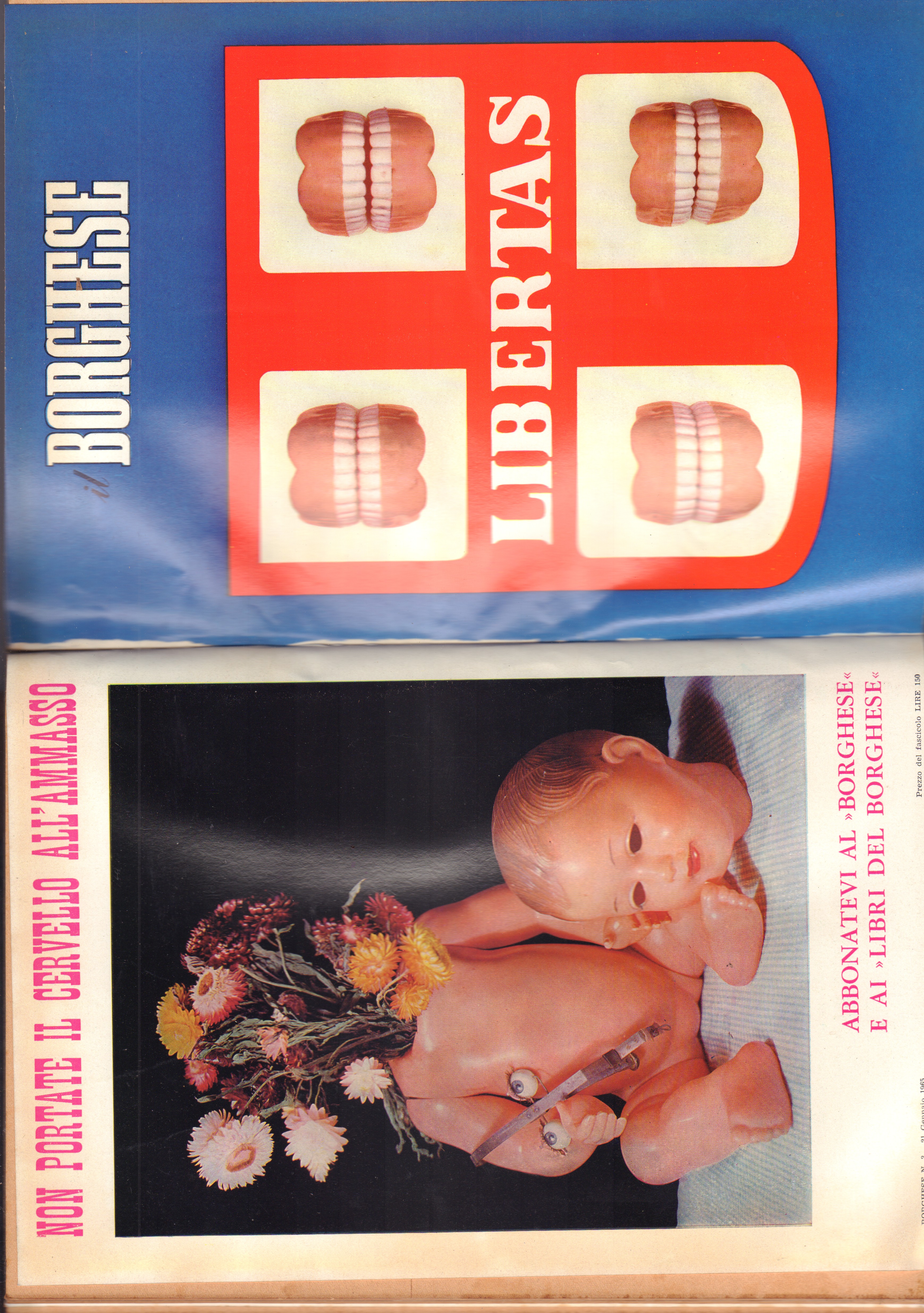 Il Borghese-Settimanale- Annata completa 1965- Rilegati in 2 volumi- (27087)