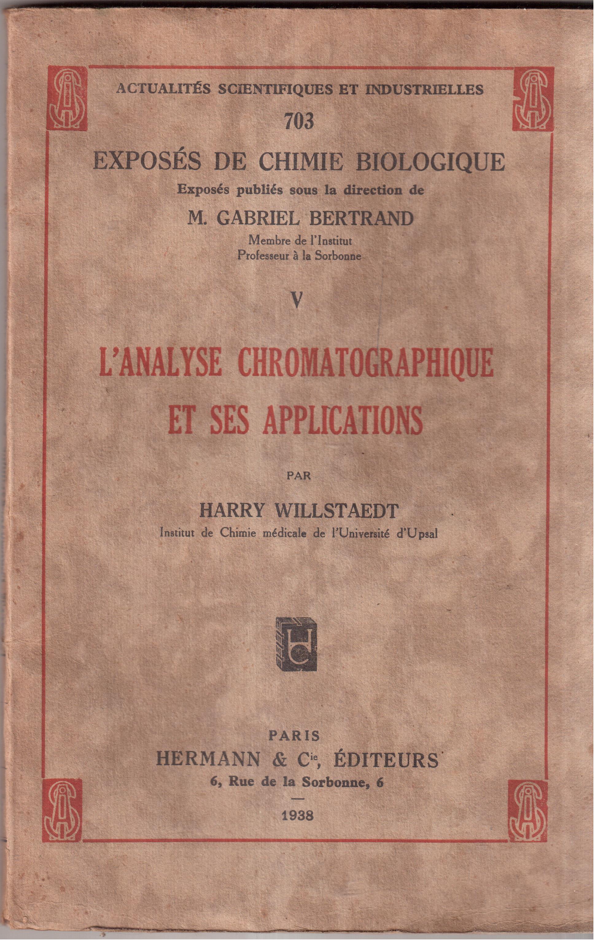 L'Analyse chromatographique et ses applications