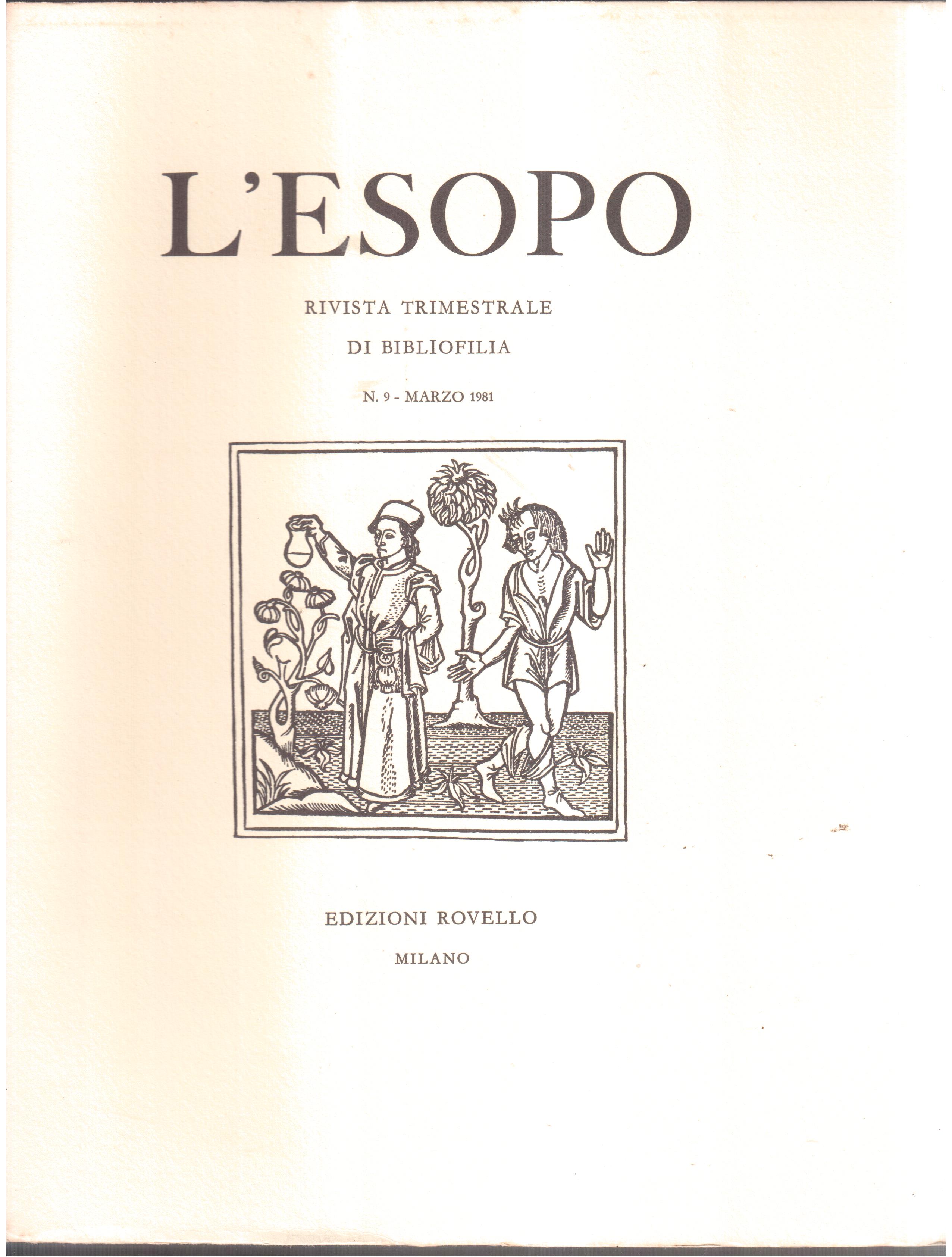 L' Esopo- Rivista trimestrale di bibliofilia- Annata completa 1981