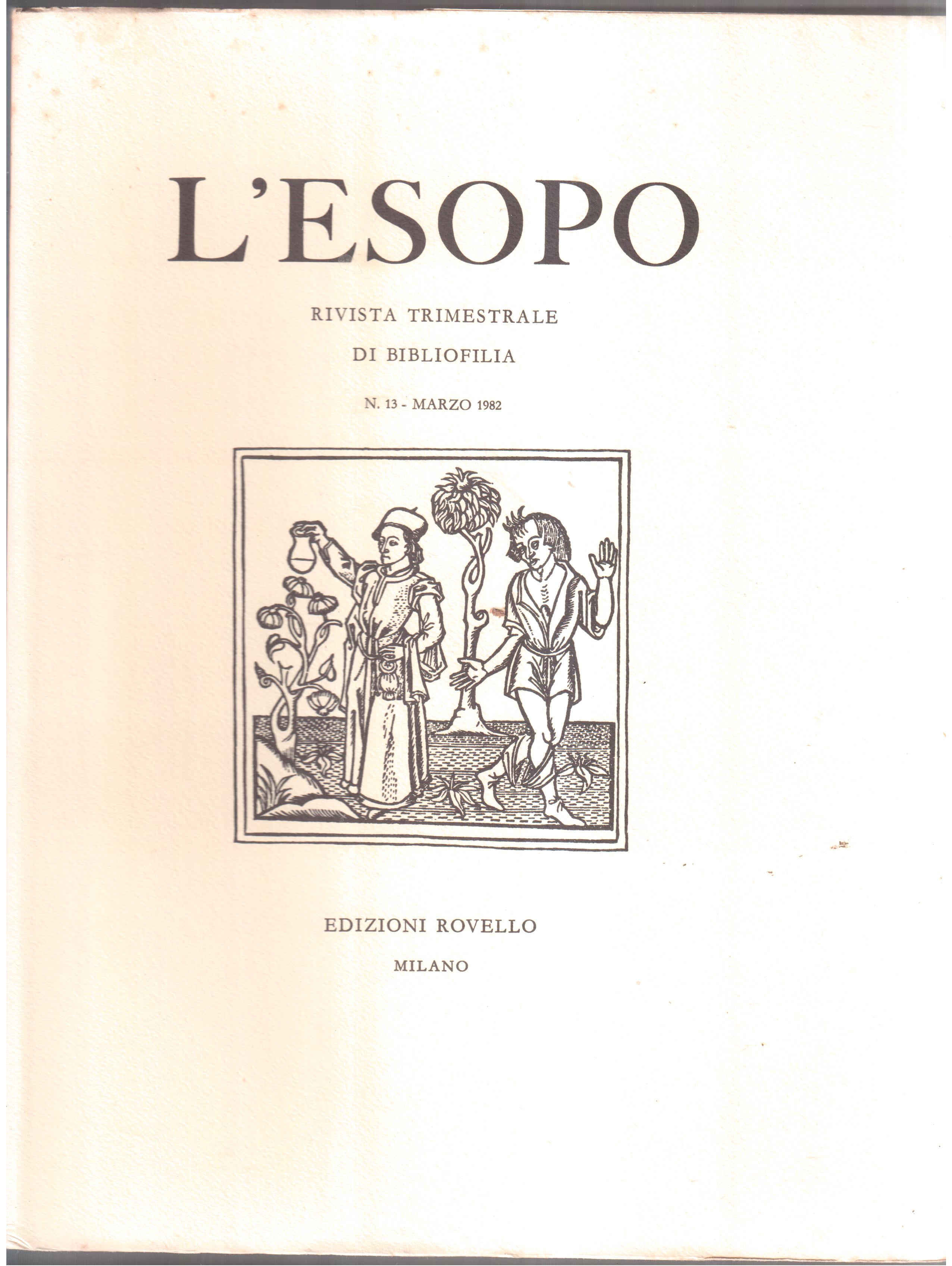L' Esopo- Rivista trimestrale di bibliofilia-Annata completa 1982