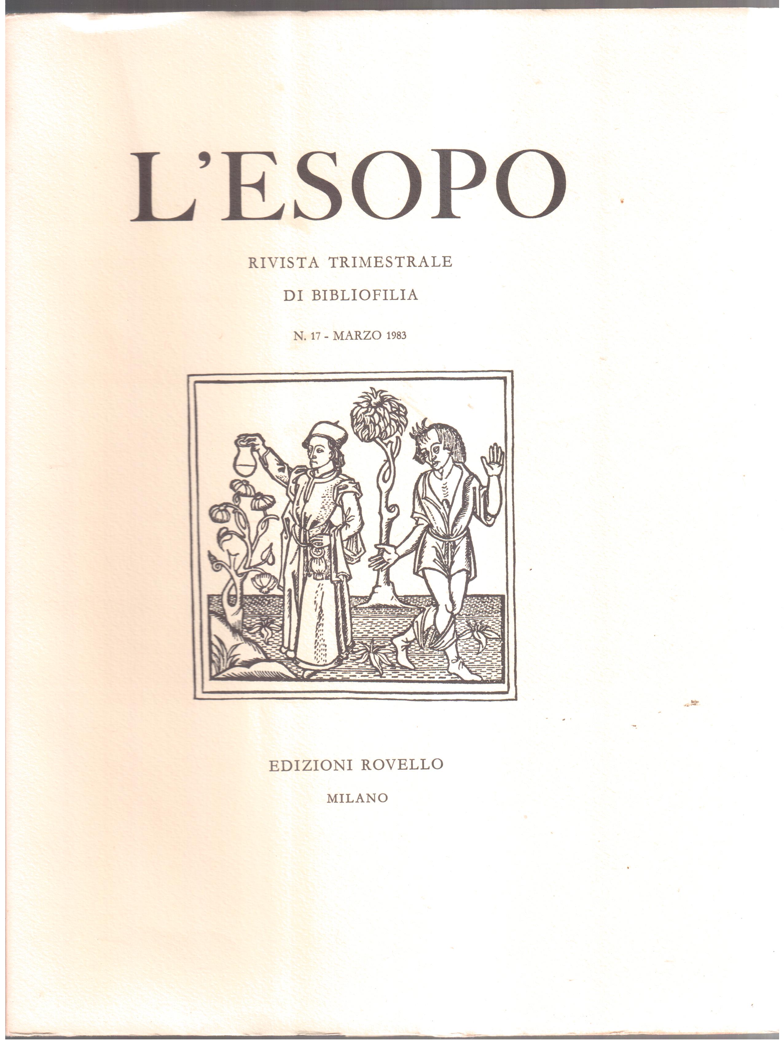 L' Esopo-Rivista trimestrale di bibliofilia-Annata completa 1983
