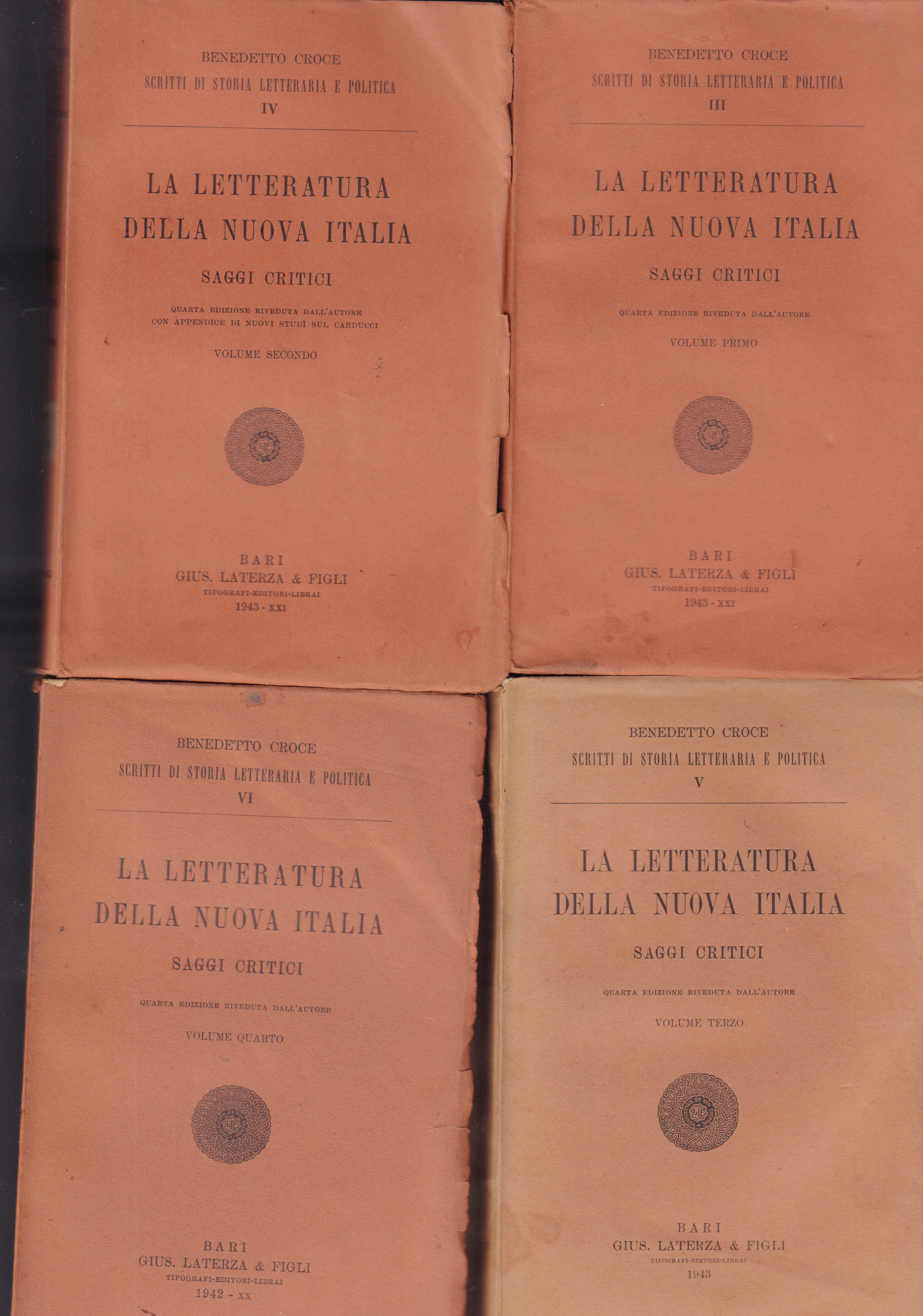 La letteratura della Nuova Italia Saggi critici - Quarta edizione …