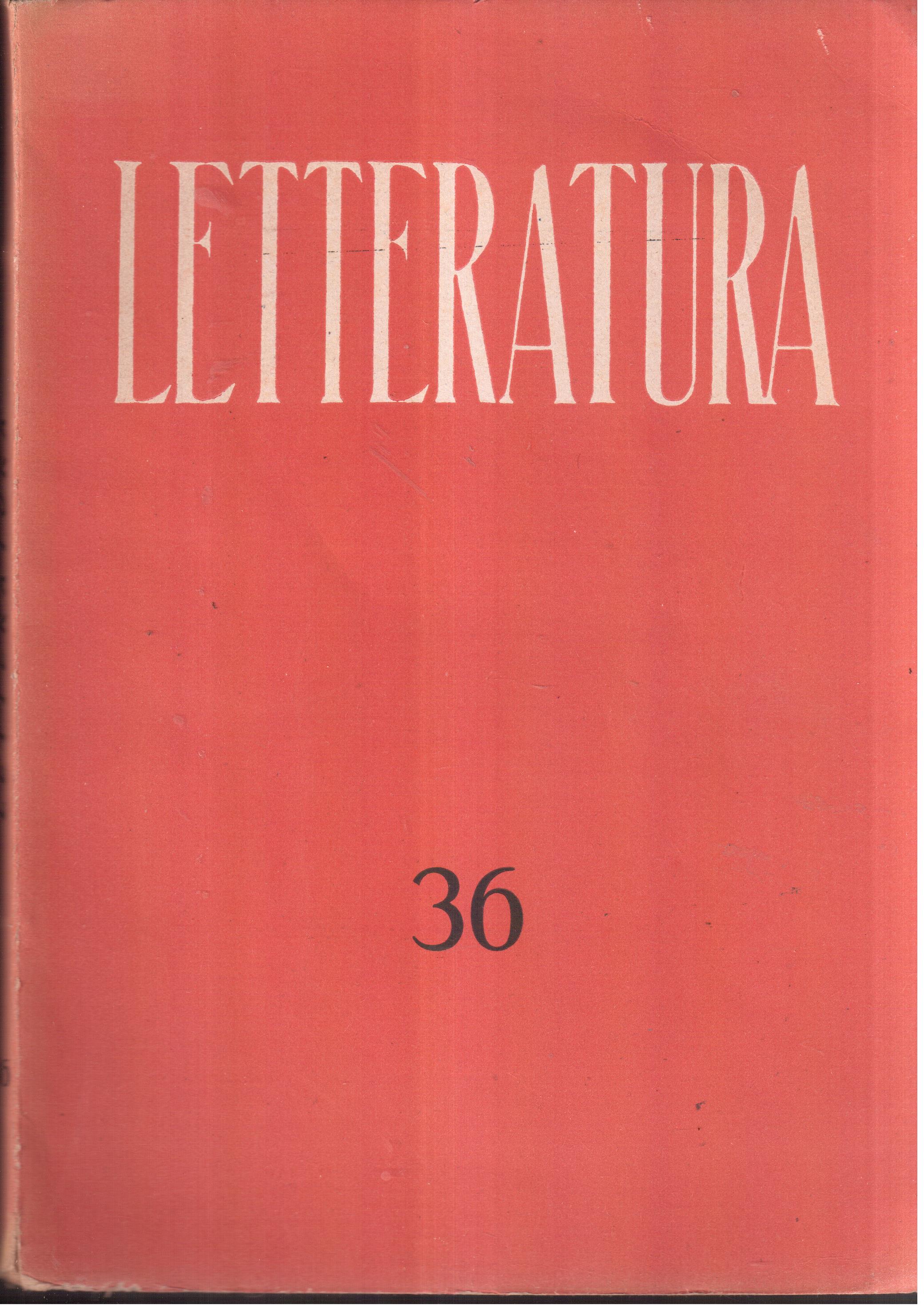 Letteratura Rista bimestrale di letteratura contemporanea - Direttore: Alessandro Bonsanti