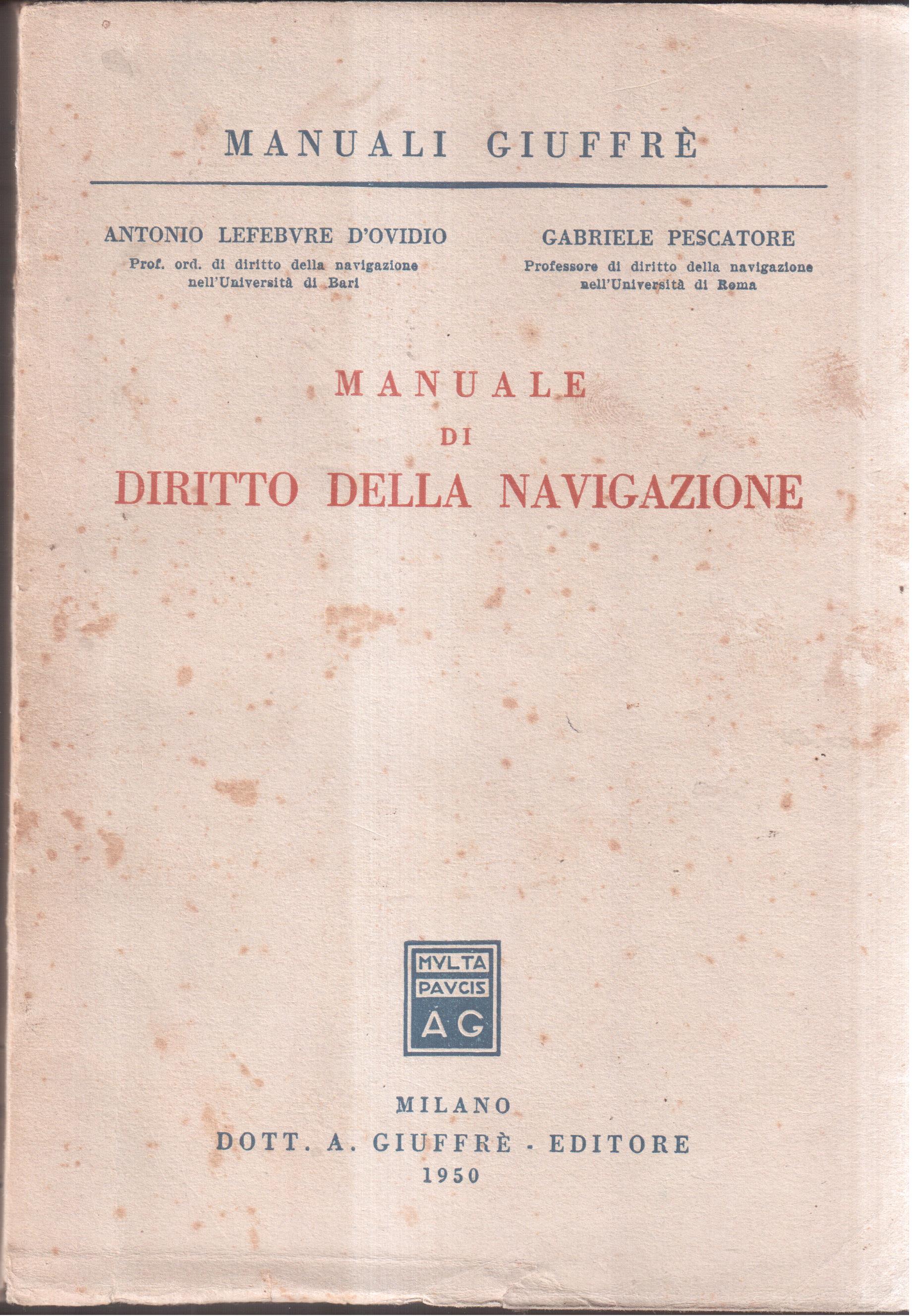 Manuale di diritto della navigazione
