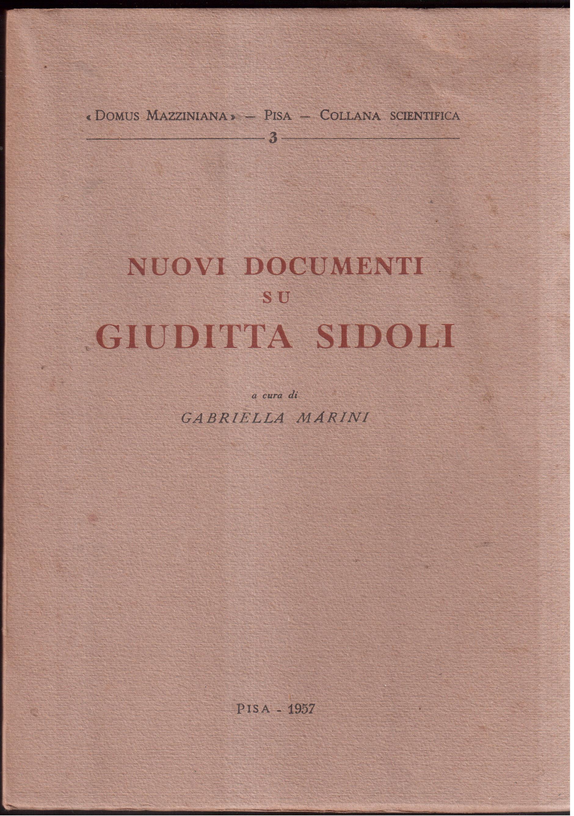 Nuovi documenti su Giuditta Sidoli