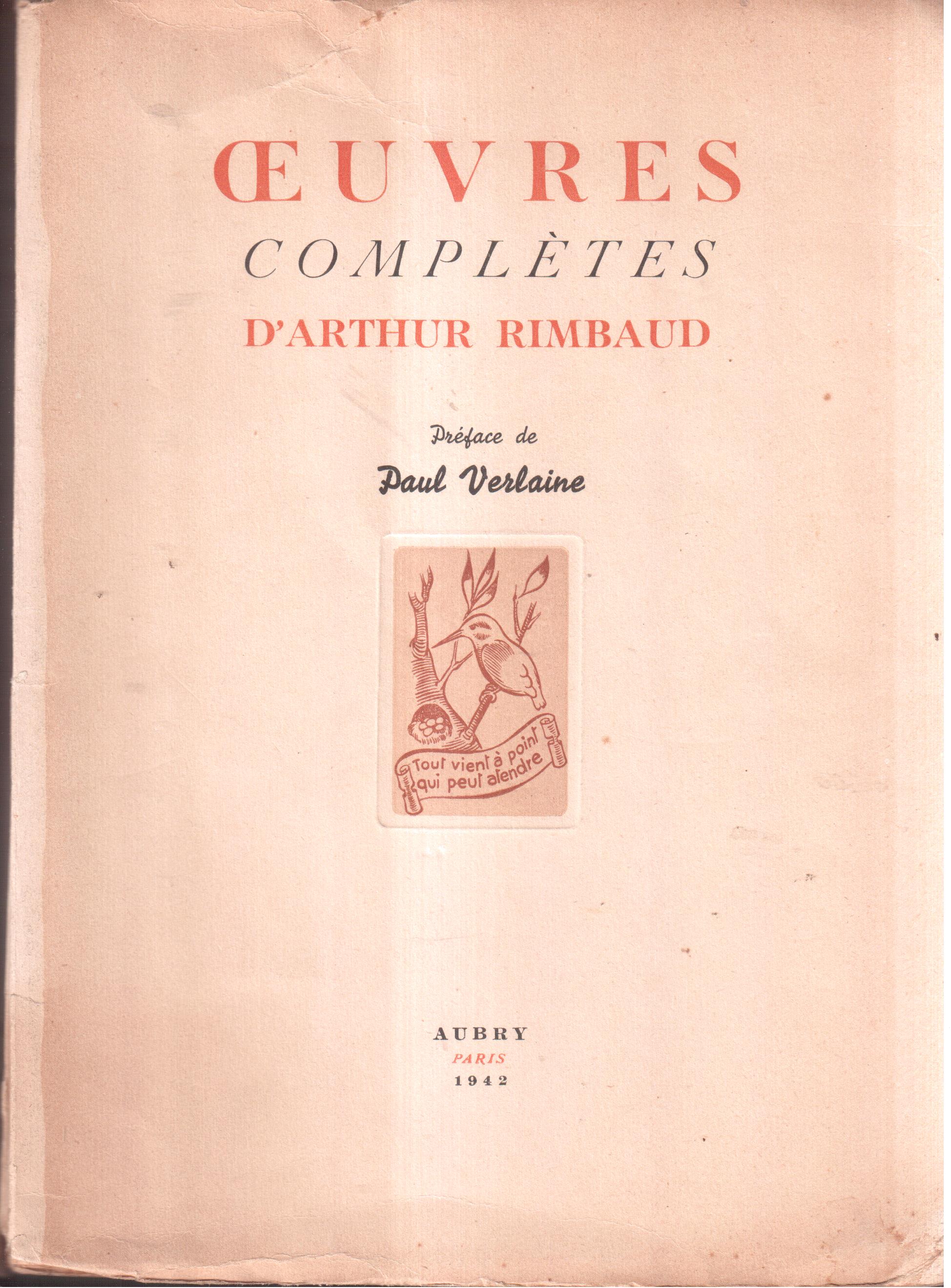 Oeuvres completes Preface de Paul Verlaine avec une note de …
