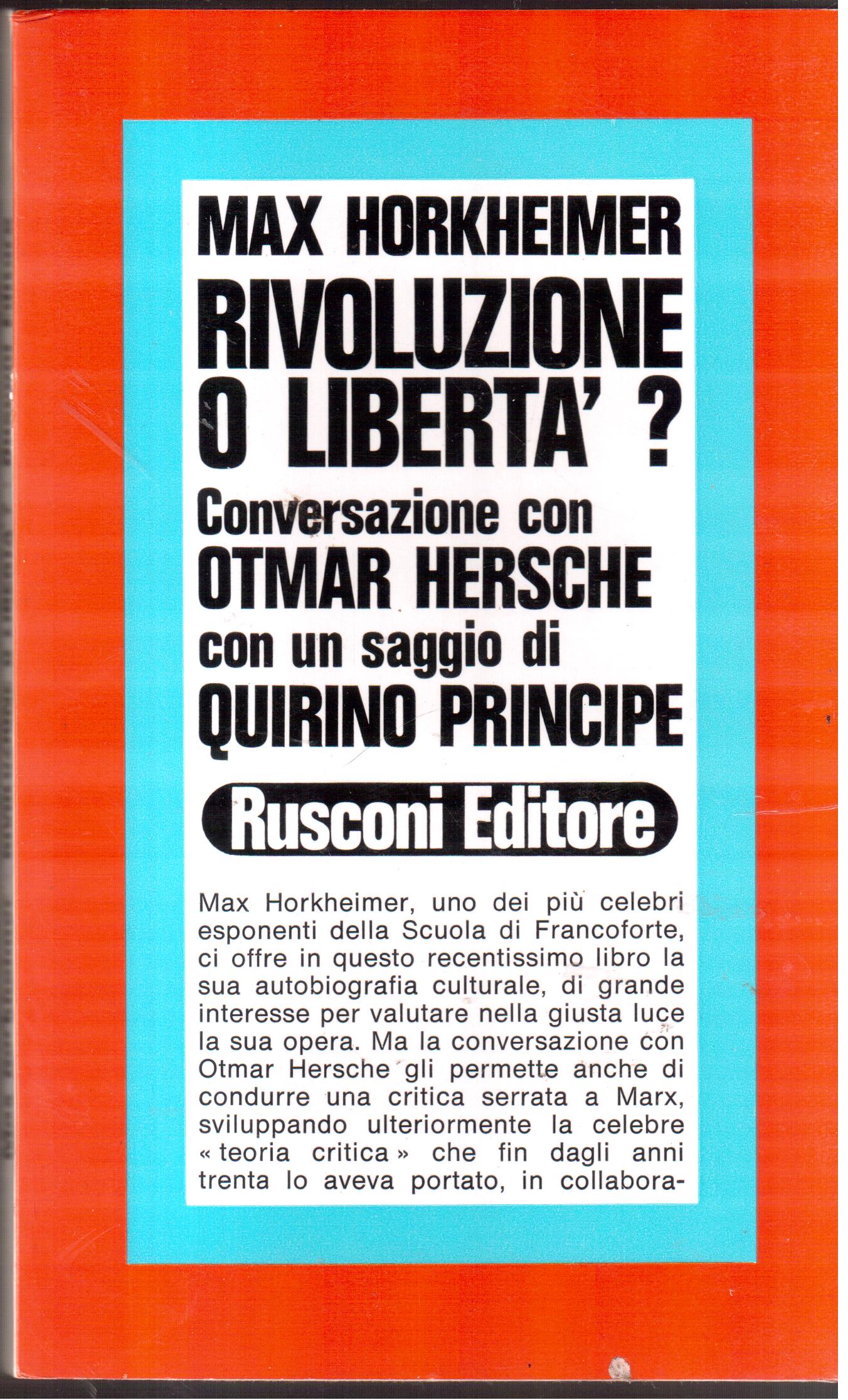 Rivoluzione o libertà ?