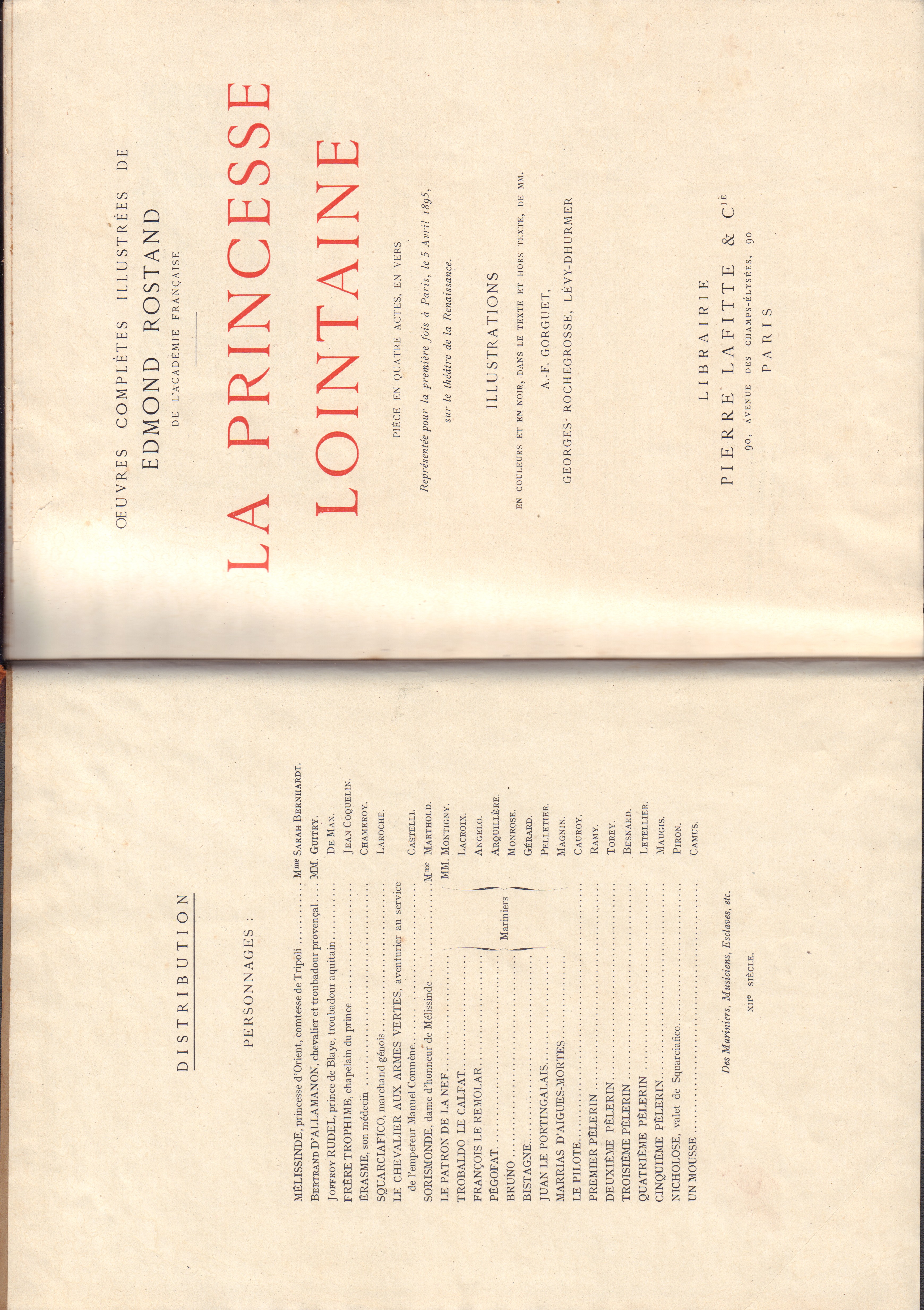 Rostand- La princesse lointaine-La Samaritaine-Les romanesques