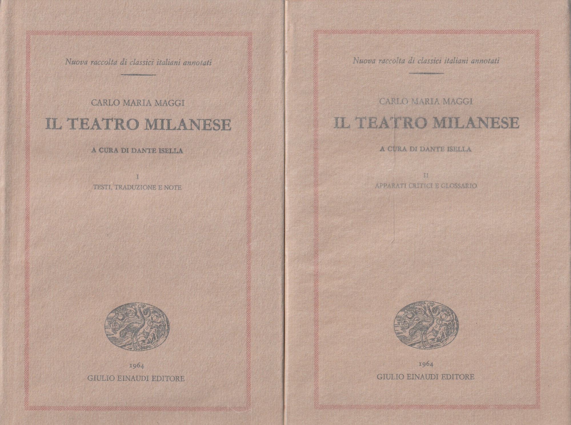 IL TEATRO MILANESE - I. TESTI, TRADUZIONI E NOTE - …