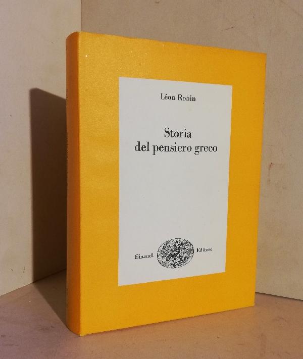 STORIA DEL PENSIERO GRECO